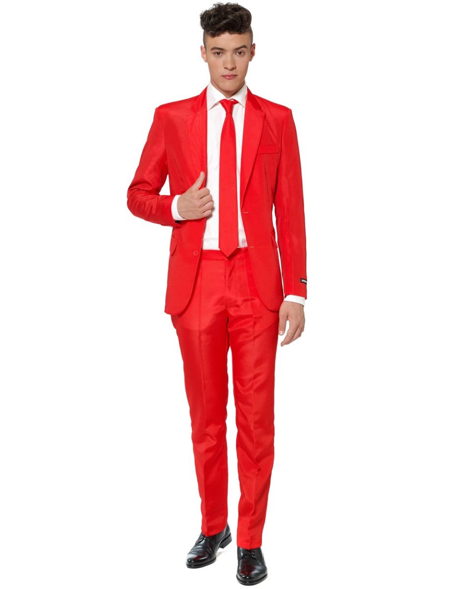 Official Suitmiester Solid Red Mens Suit limited time offers online ...